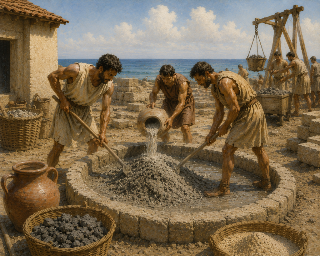 historical illustration of ancient salt production near the Dead Sea
